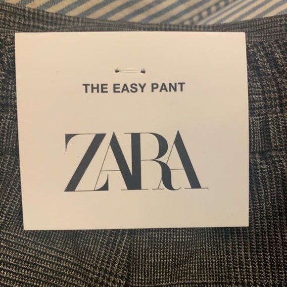 NWT Zara Easy Plaid Pants // Check Trousers - Picture 6 of 7